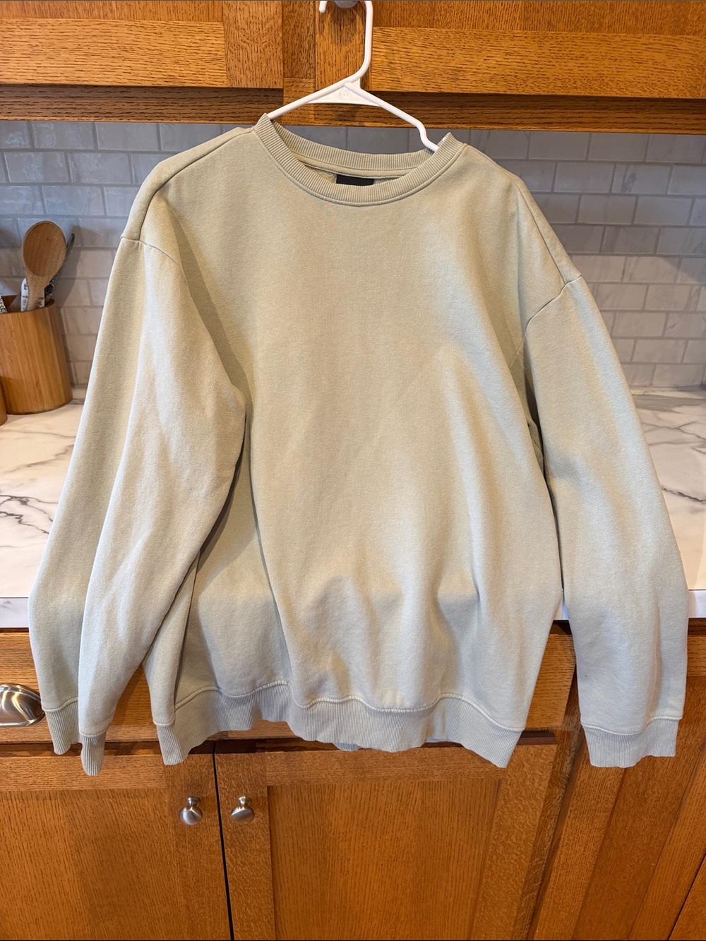 H&M Men's Crewneck Sweatshirt - Light Sage